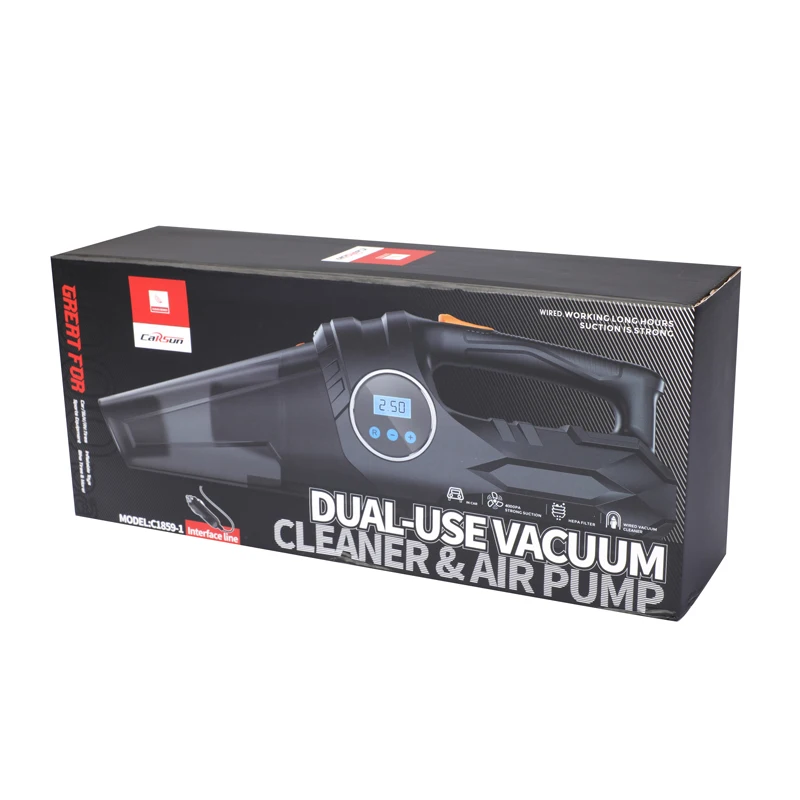 4-in-1 Car Vacuum Cleaner Tire Inflator Portable Air Compressor With Digital Tire Pressure Gauge 12v Dc Car Tyre Inflator