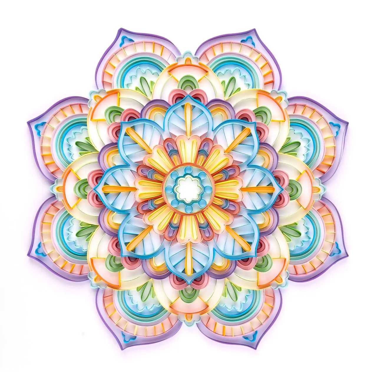 Wall Decoration Gifts Uniquilling Paper Filigree Painting Quilling Kits Paint Purple Mandala DIY 3d craft paper flowers craft