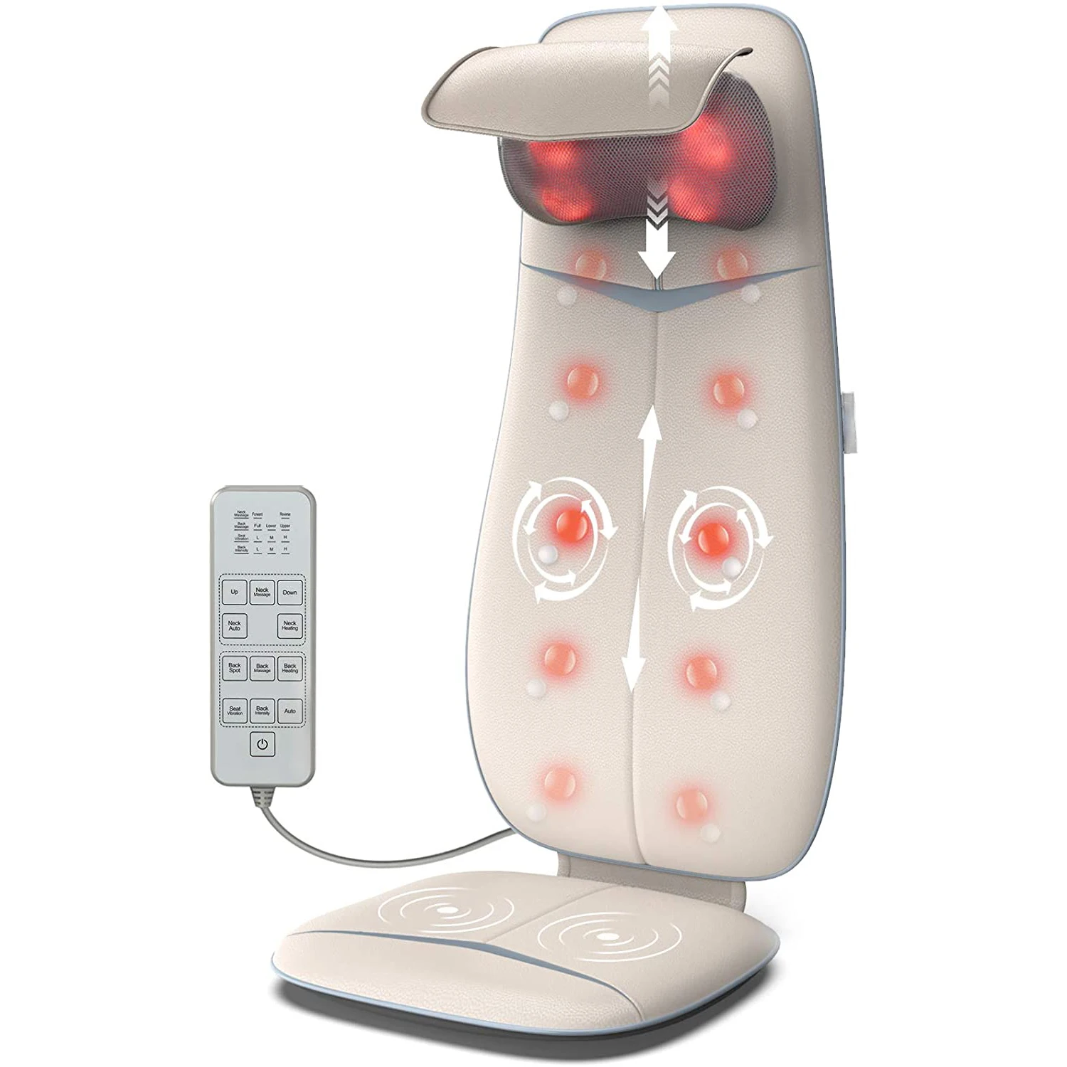 S Shape Electric Back Massage Cushion Vibration Butt Massage Cushion Body Massager 3 Modes to Choose 1 Year After-sales Service