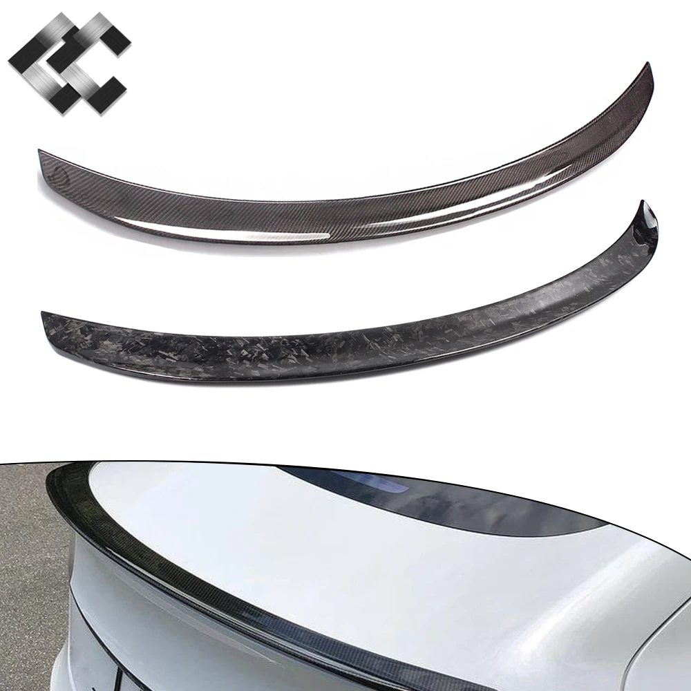 Hot Sell Carbon Fiber Forged Carbon Rear Trunk Spoiler Wing for Model 3 2021 2022 2023