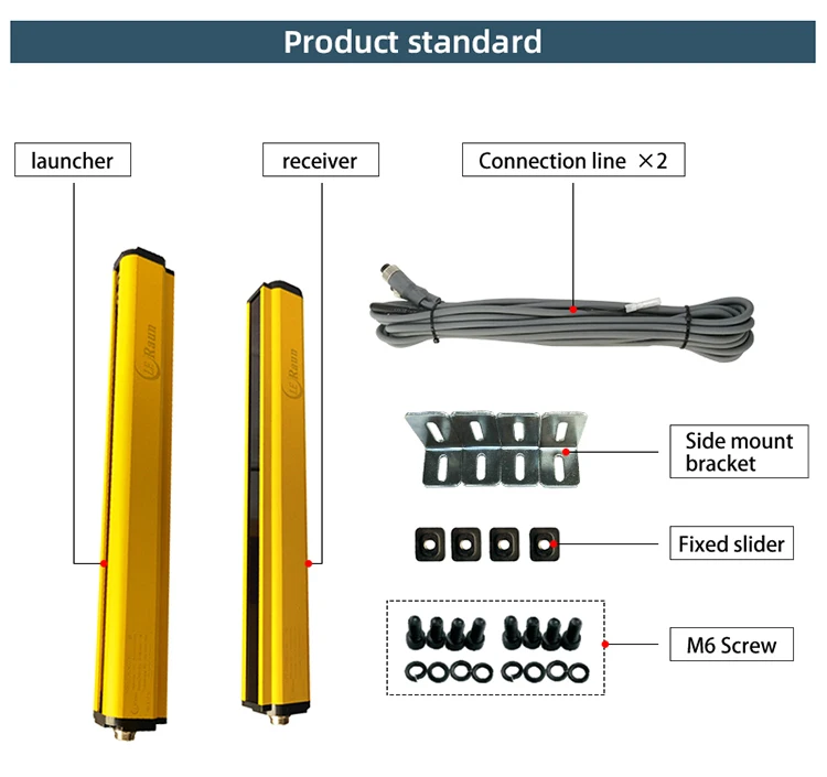 Factory Wholesale Barrier Safety Sensor System Area Synchronization Optical Security Light Curtain Body