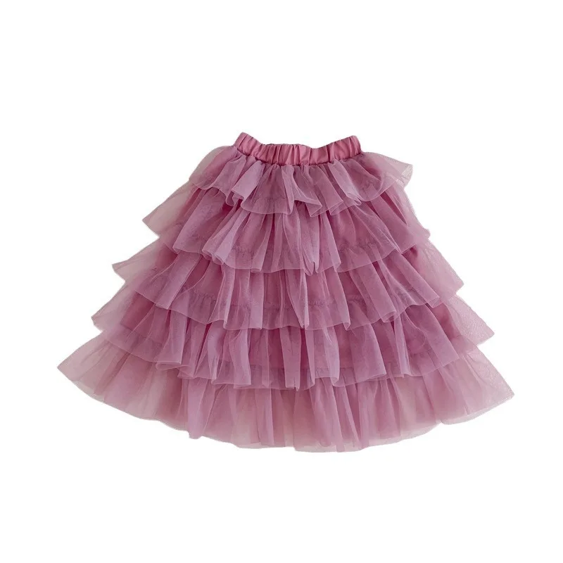 Spring Children Girls Layers Tutu Skirts Fairy Princess Kids Tulle Skirts