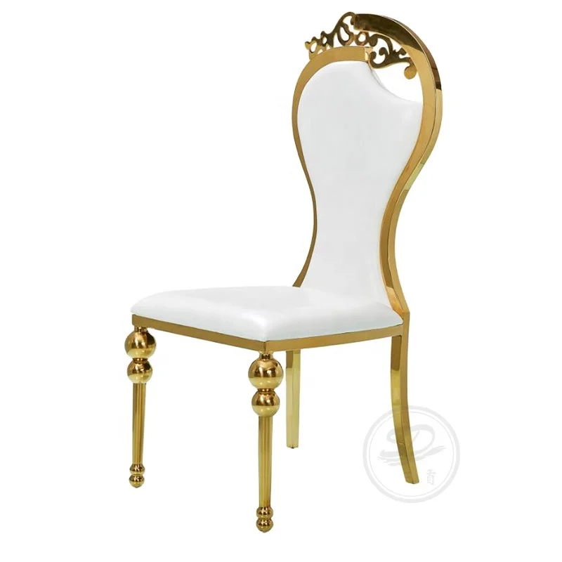 Luxury Banquet Stainless Steel Chair Golden Wedding Event Party Chair