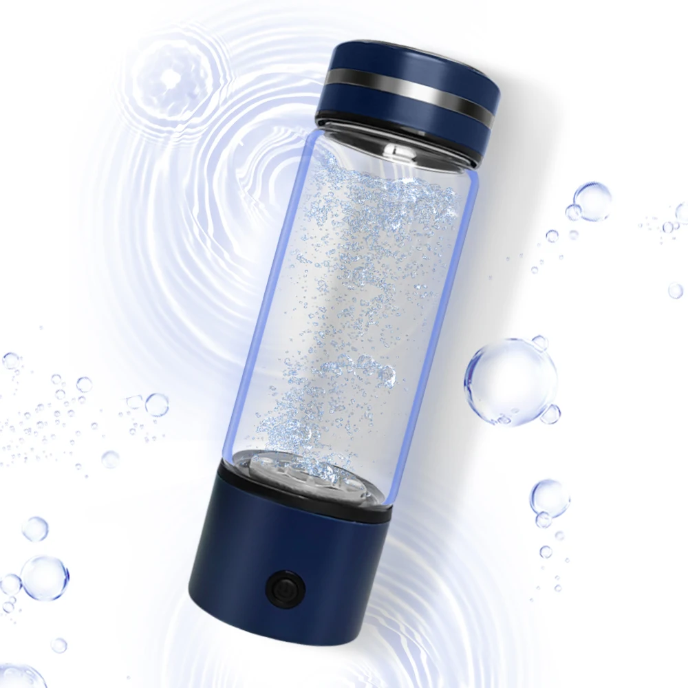 2024 New Design SPE Hydrogen Bottle Water 330ml Glass Hydrogen Water Cup Cawolo Rich Hydrogen Water Bottle Generator Machine