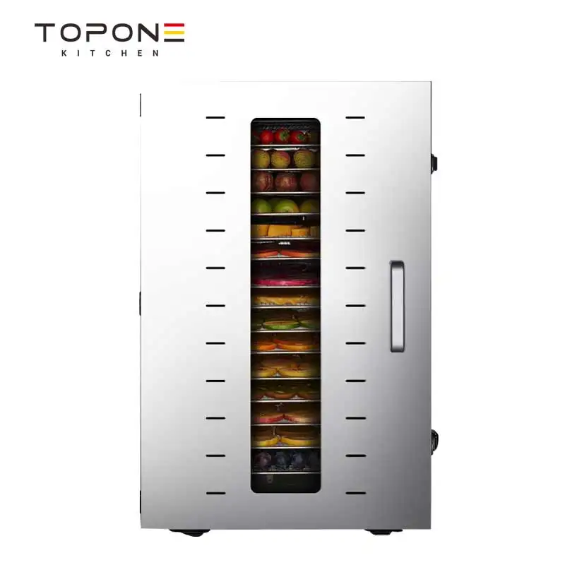 ToponeKitchen Stainless Steel Dehydration Machine Home Use Fruit and Vegetable Dehydrator 16 Trays Commercial Dryer Best Quality