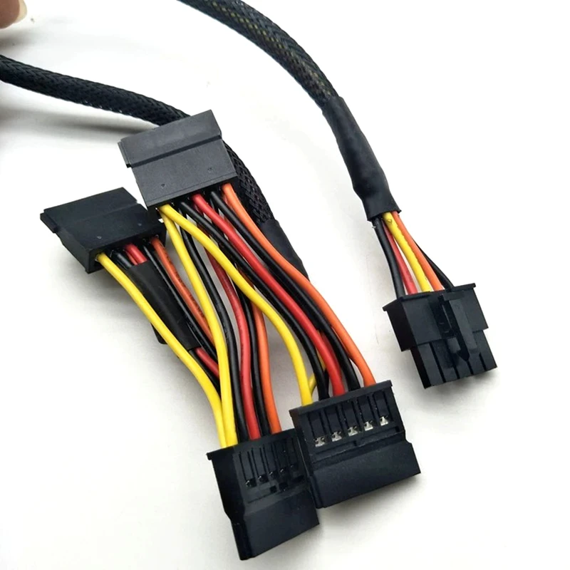 custom 5pin molex 3mm male to Sata 15pin Adapter Video Sata Power Cables