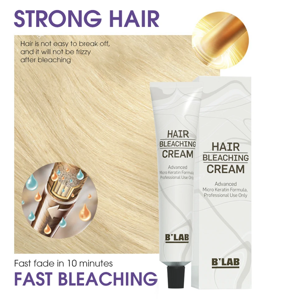 Private Label Anti Yellow Hair Color Cream Hair Dye for Professional Salon No Ammonia Mild Formula Hair Bleaching Cream