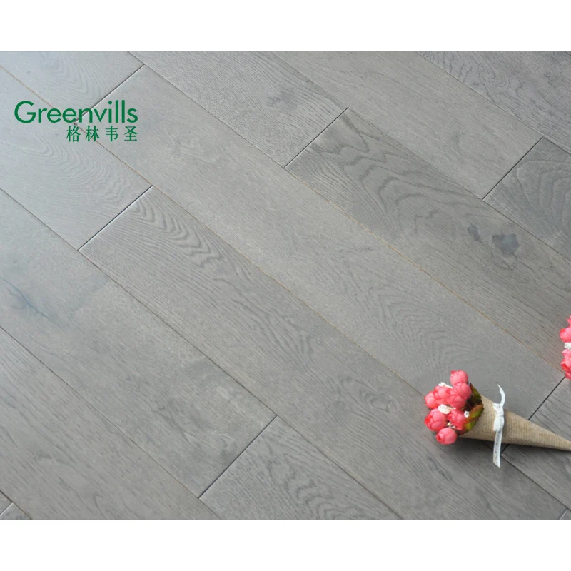 18mm thickness grey oak hardwood floor hot sale in Australia/tongue and groove flooring/smooth European oak solid wood flooring