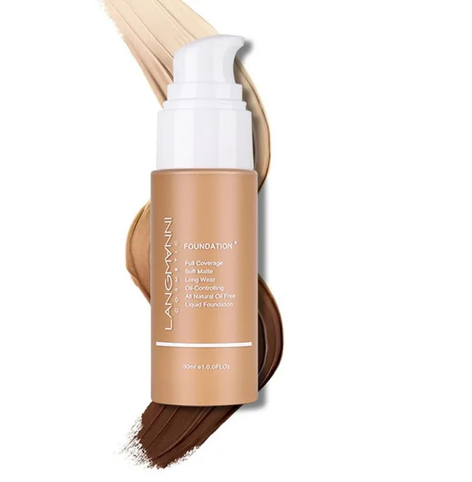 Hot Popular Face Full Coverage Concealing Foundation Matte Tonal Base Liquid Cosmetics Foundation