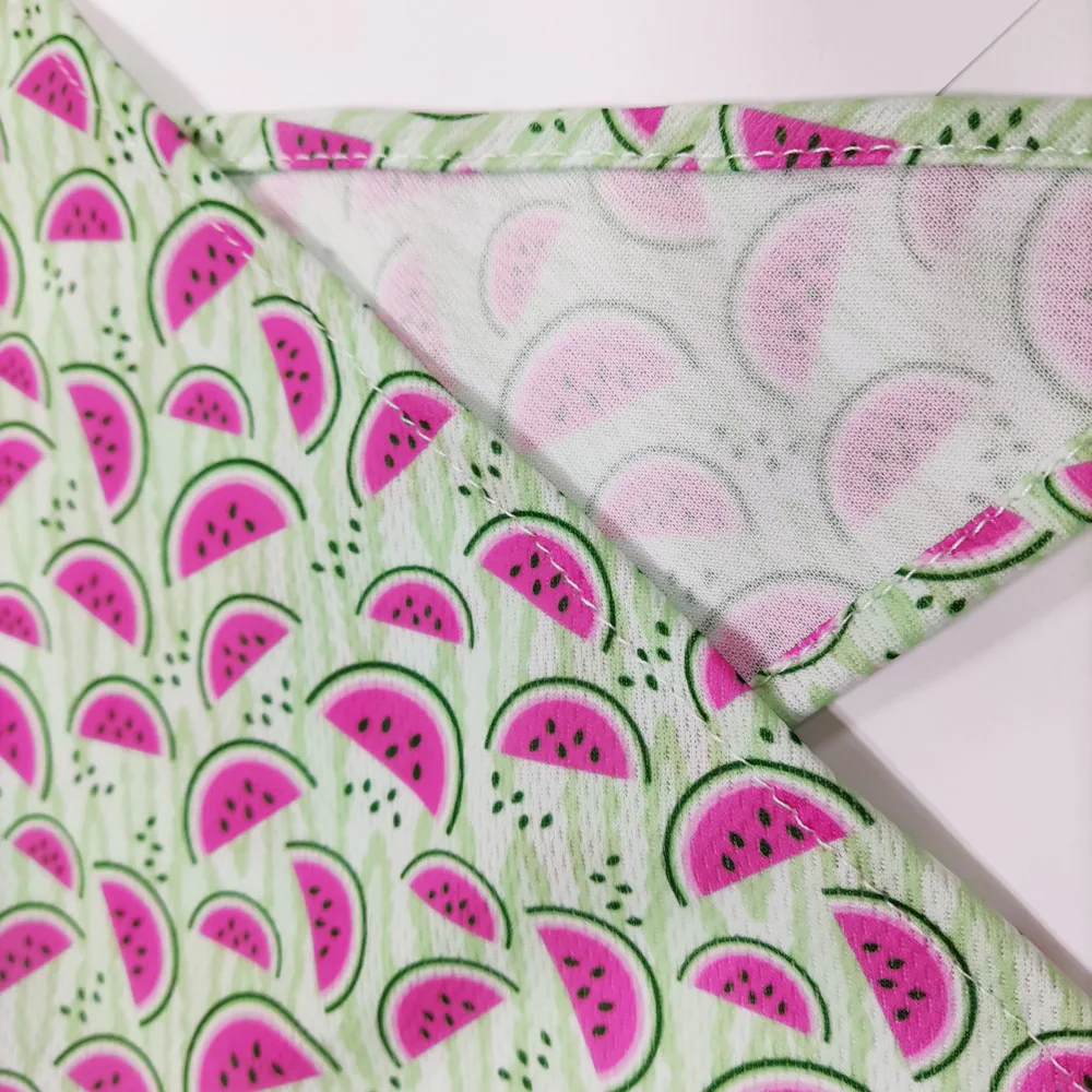 Wholesale Cooling Soft Double Side Fabric Washable Triangle Sublimated Dog Bandana With Custom Logo Print