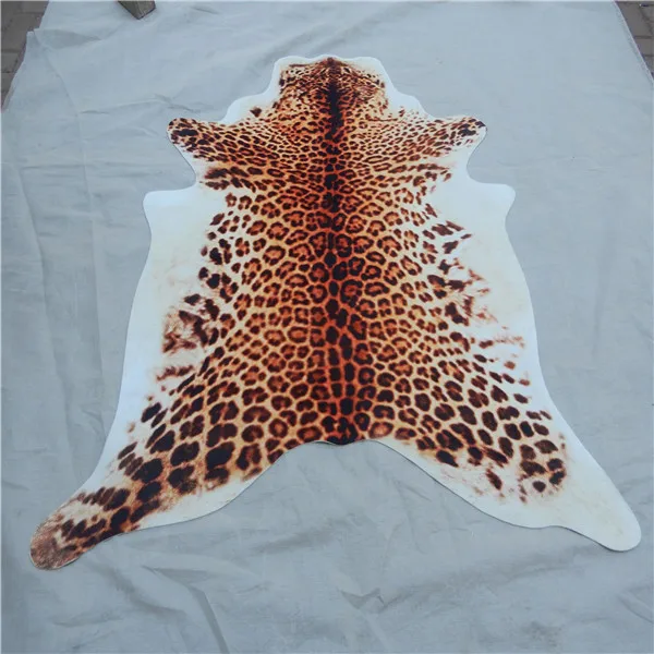 home decorative patchwork design artificial fur animal skin jacquard cowhide rug