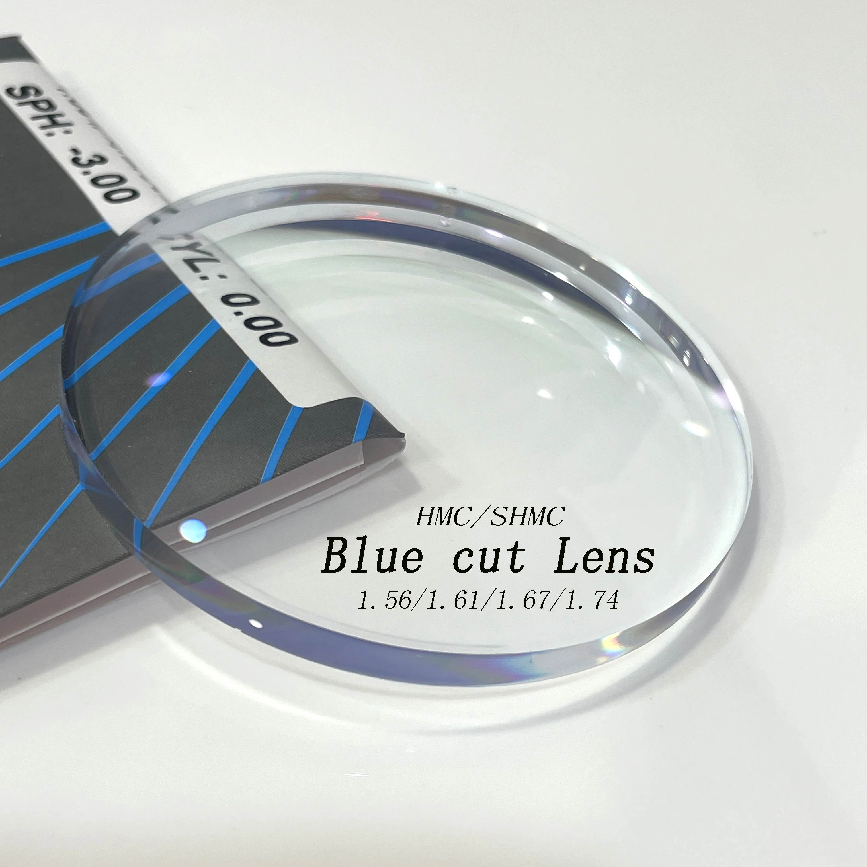 Hot Sale 1.56 HMC SHMC CR39 Resin Single Vision Blue Block Optical Lens Blue Cut Eyeglass Lenses