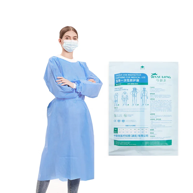 Manufacturer competitive Price Patient Blue white Robe For Hospital Clinic surgeon Gown