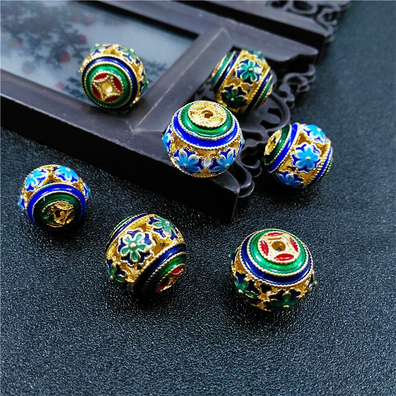 DIY handmade floret beads with copper enamel beads bracelet bracelet string accessories accessories
