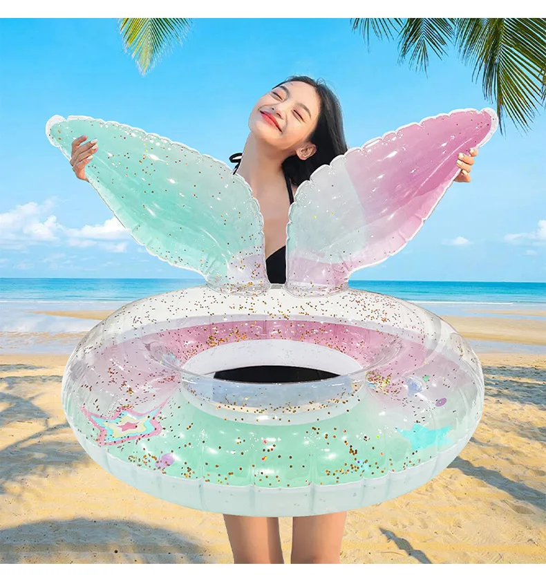 PVC floating baby swim ring water slide ring inflatable water park tube swim ring for adults