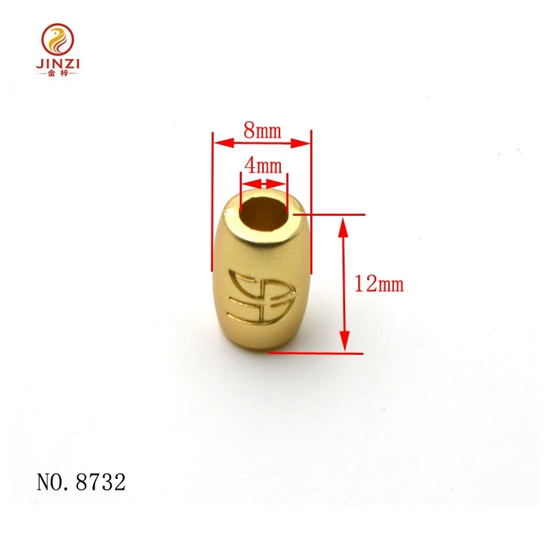 Jewelry Accessories Making Customize Engraved Metal Beads Company Logo Beads For Bracelet