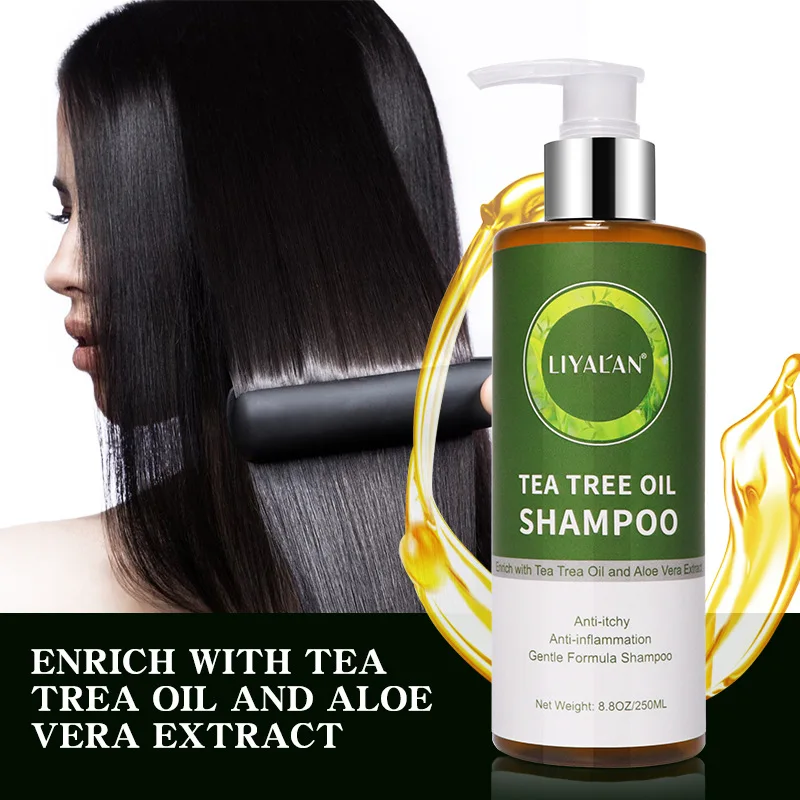 Factory OEM Private Label Shampoo Organic Plant Tea Tree Oil Cleaning Shampoo