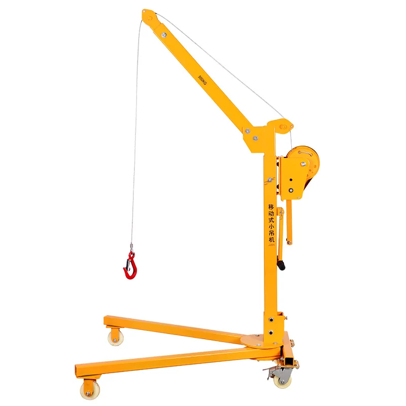 Crane Use For Van 2ton Mobile Engine Lifter High Quality Portable Pickup Mounted Mini Truck Cranes With Cable Winch