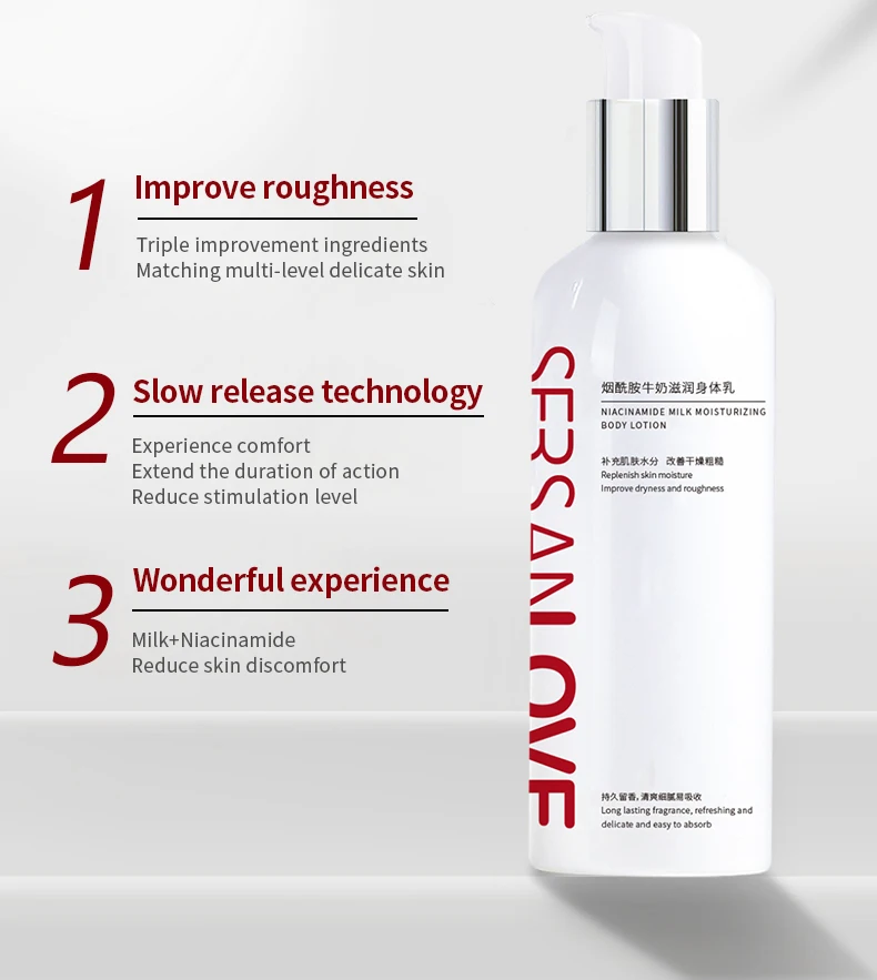 Milk scented nicotinamide Moisturizing Nourishing Lightening Natural Skin Whitening Daily Hydration Lotion Body Lotion