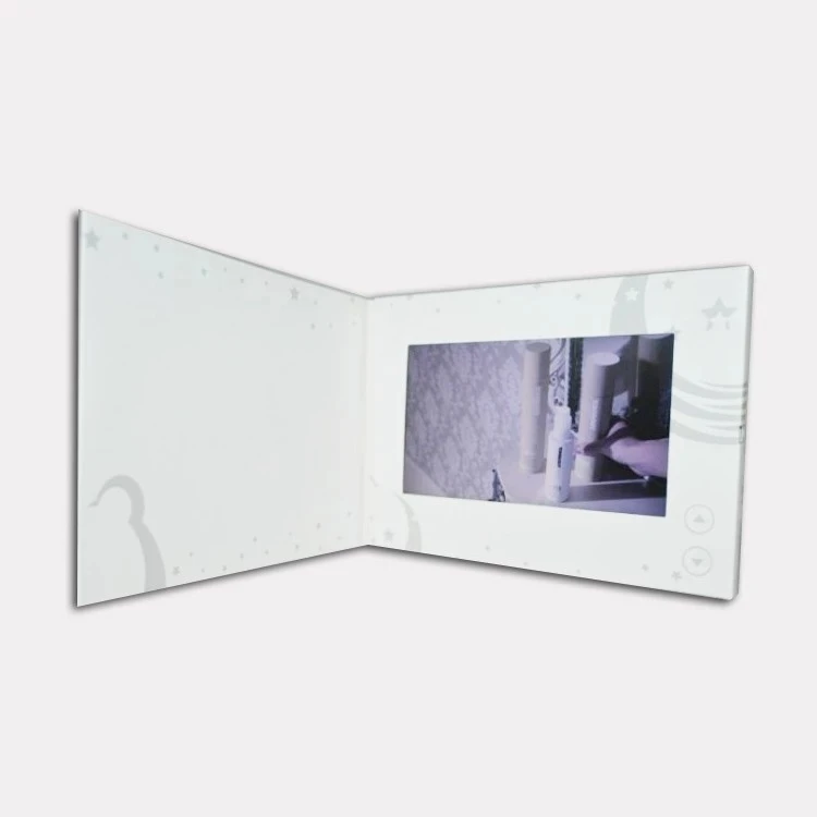 High Quality 7 inch Lcd blank recordable video greeting card video gift brochure