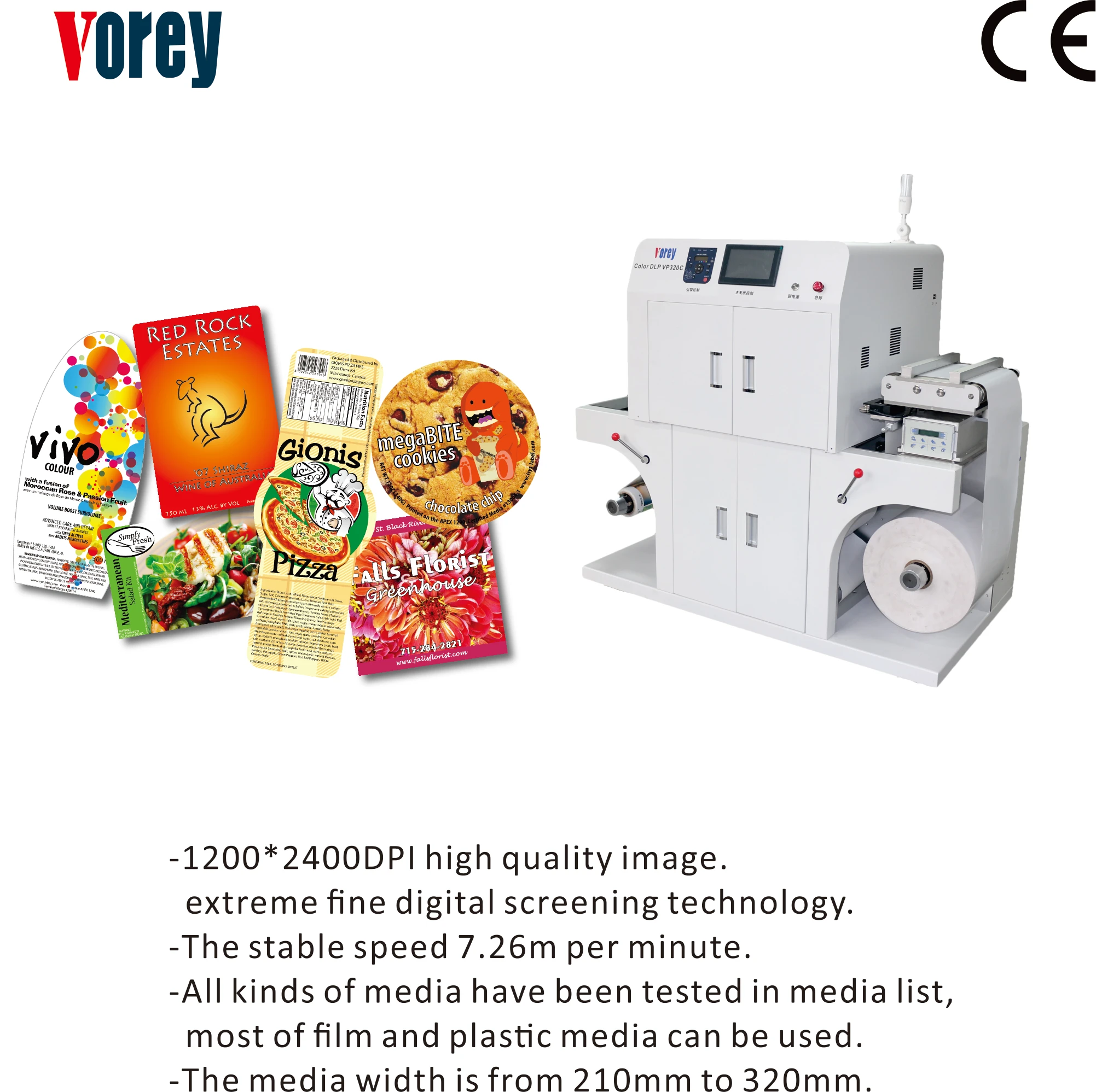 
Digital Label Printing Machine Roll To Roll For Sticker, PE, PP 