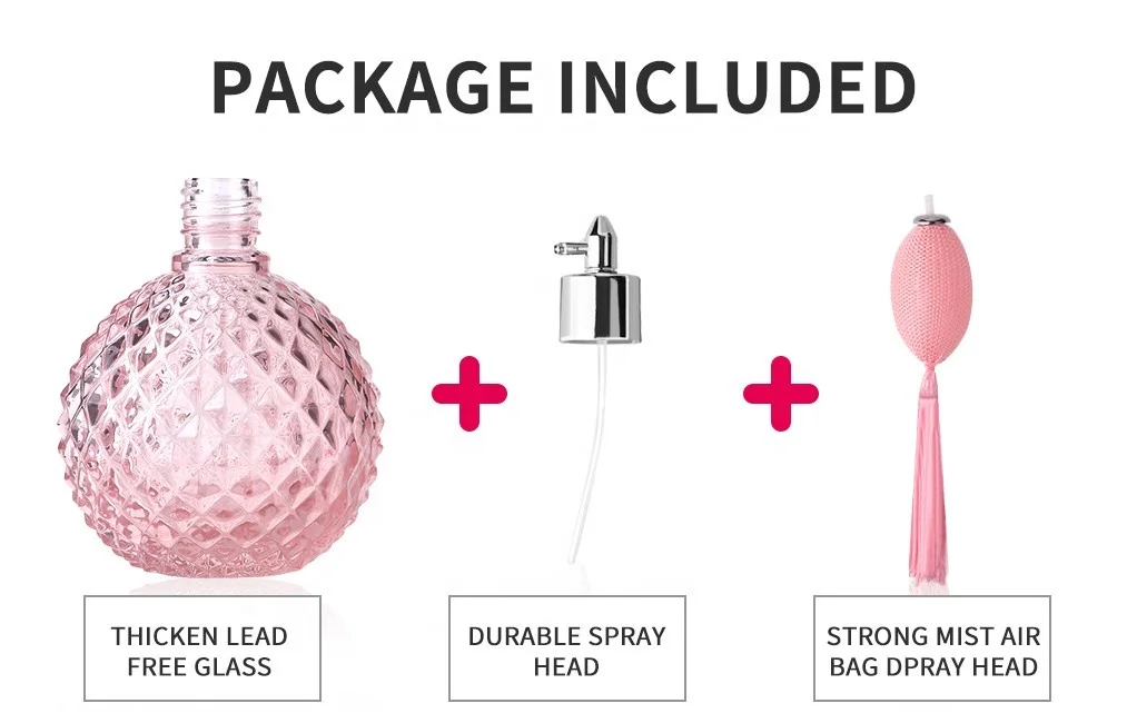Refillable Glass Atomizer Spray Bottles with Funnels Pipettes Dispenser for Perfume