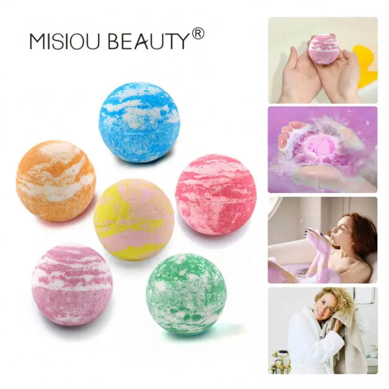 Net Red home color mix clean explosive bath salt ball Essential oil nourishing bath Moisturizing bubble bomb bubble bath ball