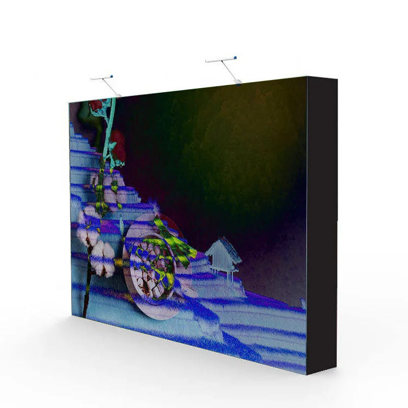 Custom Frameless Aluminum Fabric LED Light Box Wall-Mounted Advertising Poster Display Light Box