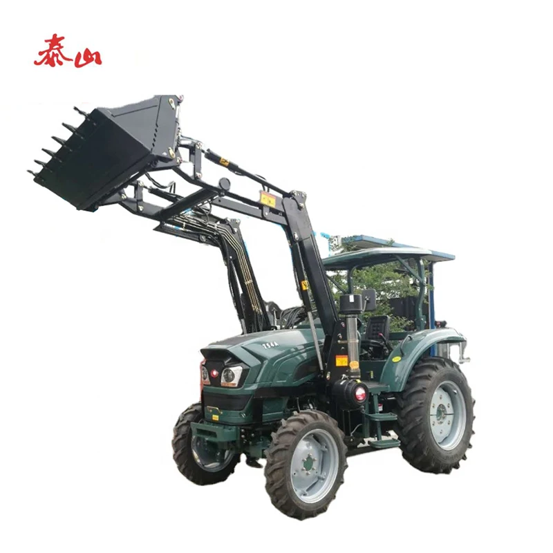 China taishan tractor agriculture 60 hp 4 x 4 farm tractors with front end loaders garden tractor