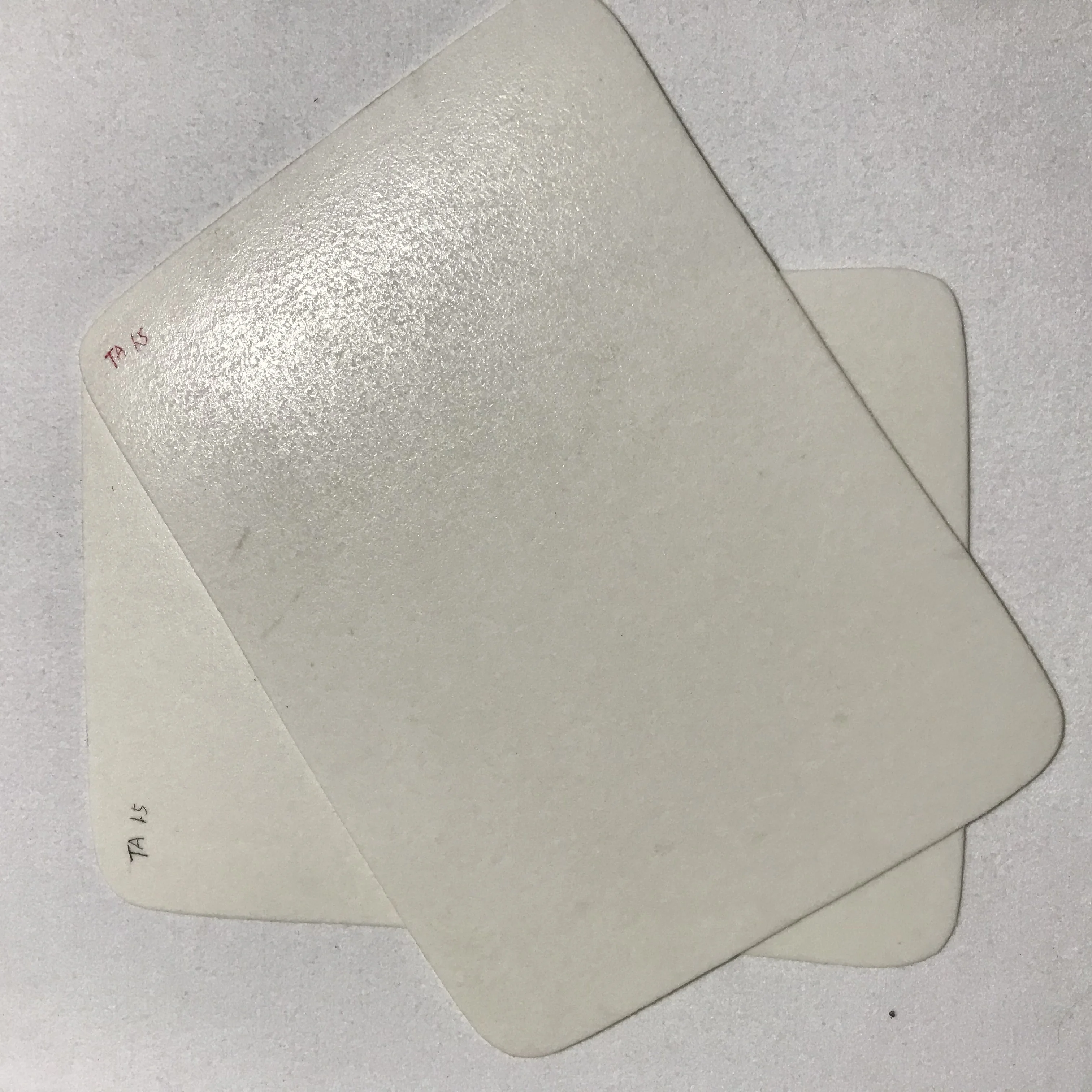 high quality non woven fiber insole board with both side white good glue for shoes heel counter