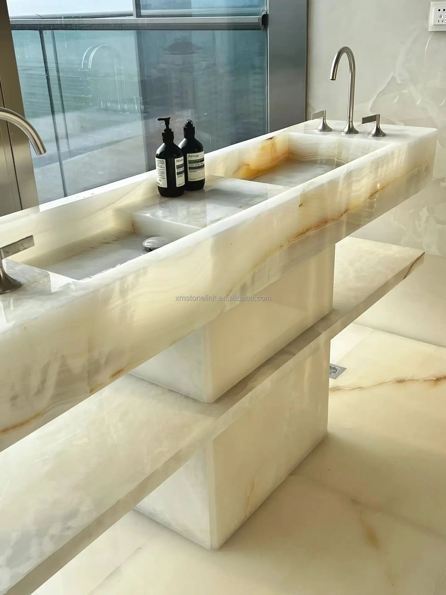 Factory Supply White Onyx Floor Tile Panel Decorate Marble Stone Slab For Countertop Or Wall