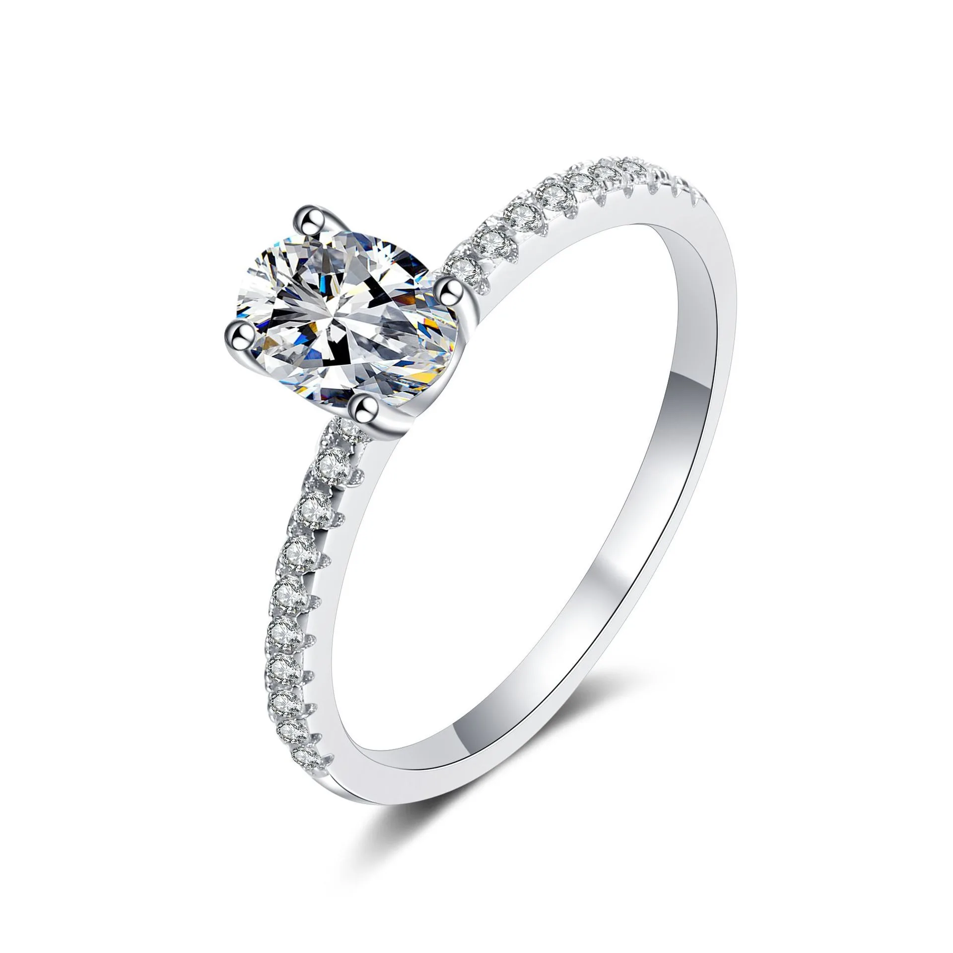 moissanite lab diamond solitaire ring  925 Sterling Silver engagement Ring For Women wedding