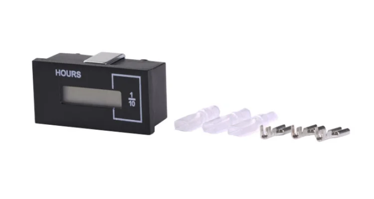 Factory wholesale Lcd digital mechanical Excavator hour meter DC 12v 24v AC 150V-240V 6 digit digital counter meter