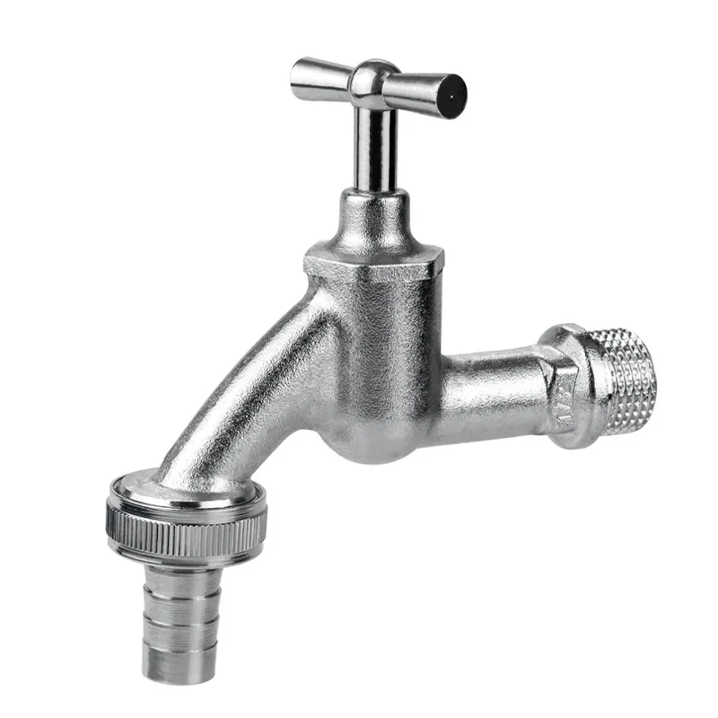 High-End Outdoor Faucet with Anti-Frost Slow-Opening Full Copper Chrome-Plated Spout