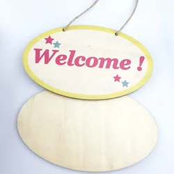 Plaque Sign Door Knob Hangers Unfinished Blank Hanging Wood for Crafts Wood Carton Box Love Nautical Christmas Wooden Ring E0