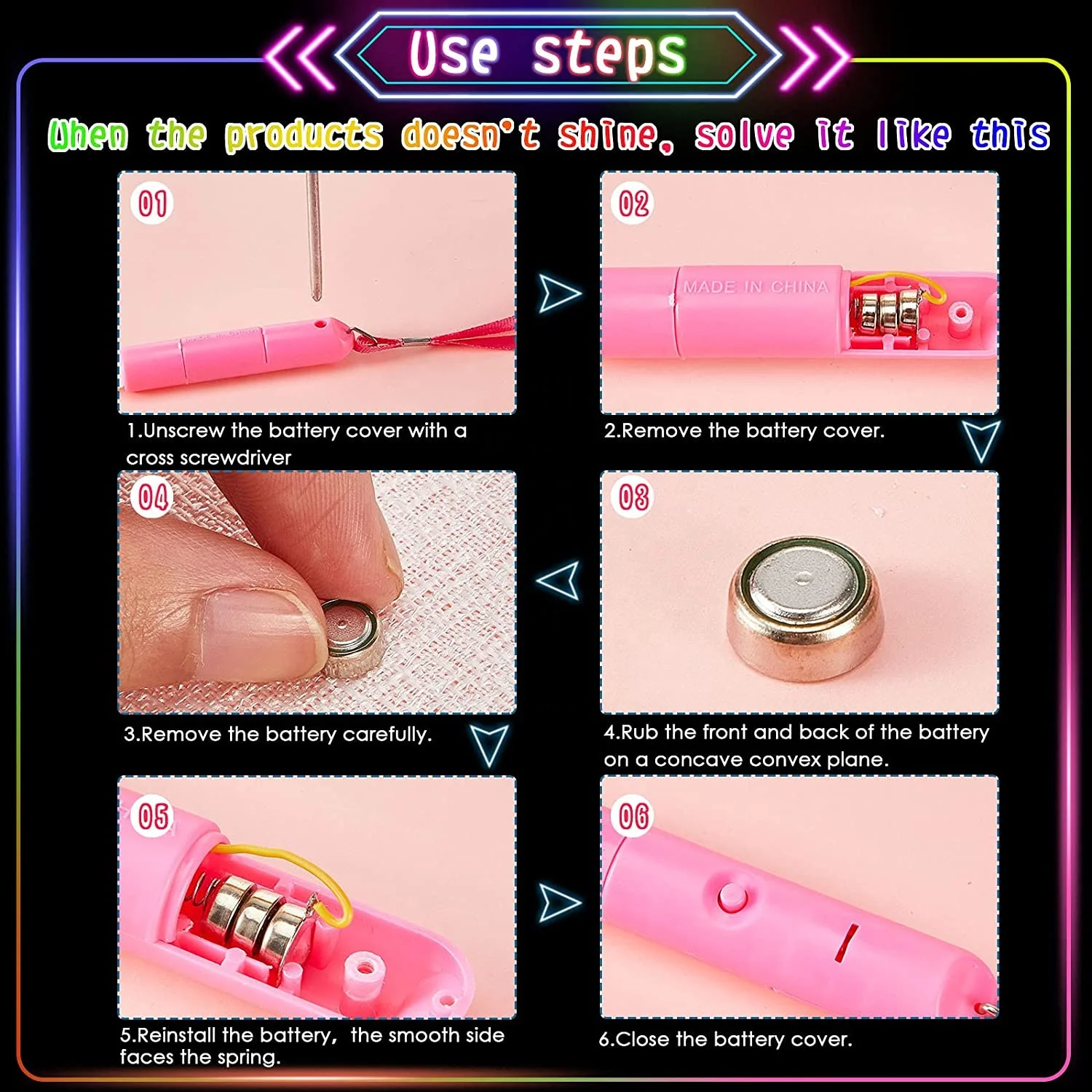 LED Glow Fiber Wand Stick Light up Wand Optic Wand Flashing Stick Flashing for Party Favors OEM New Year Party Decoration gift