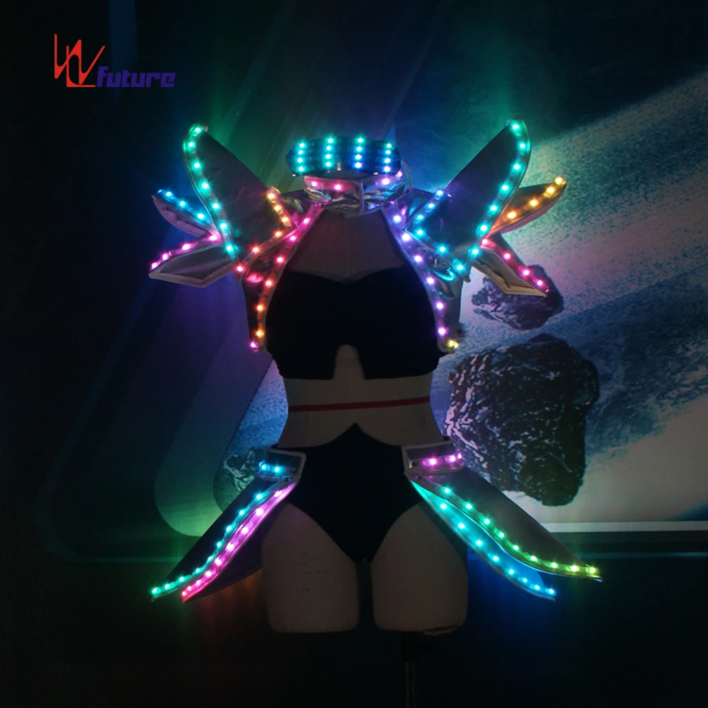 Warrior Dress Girls Dresses LED Sexy Costumes Rave Clothing Carnival Clothing New Product! WL-0258 LED Futuristic Sexy 1 Piece