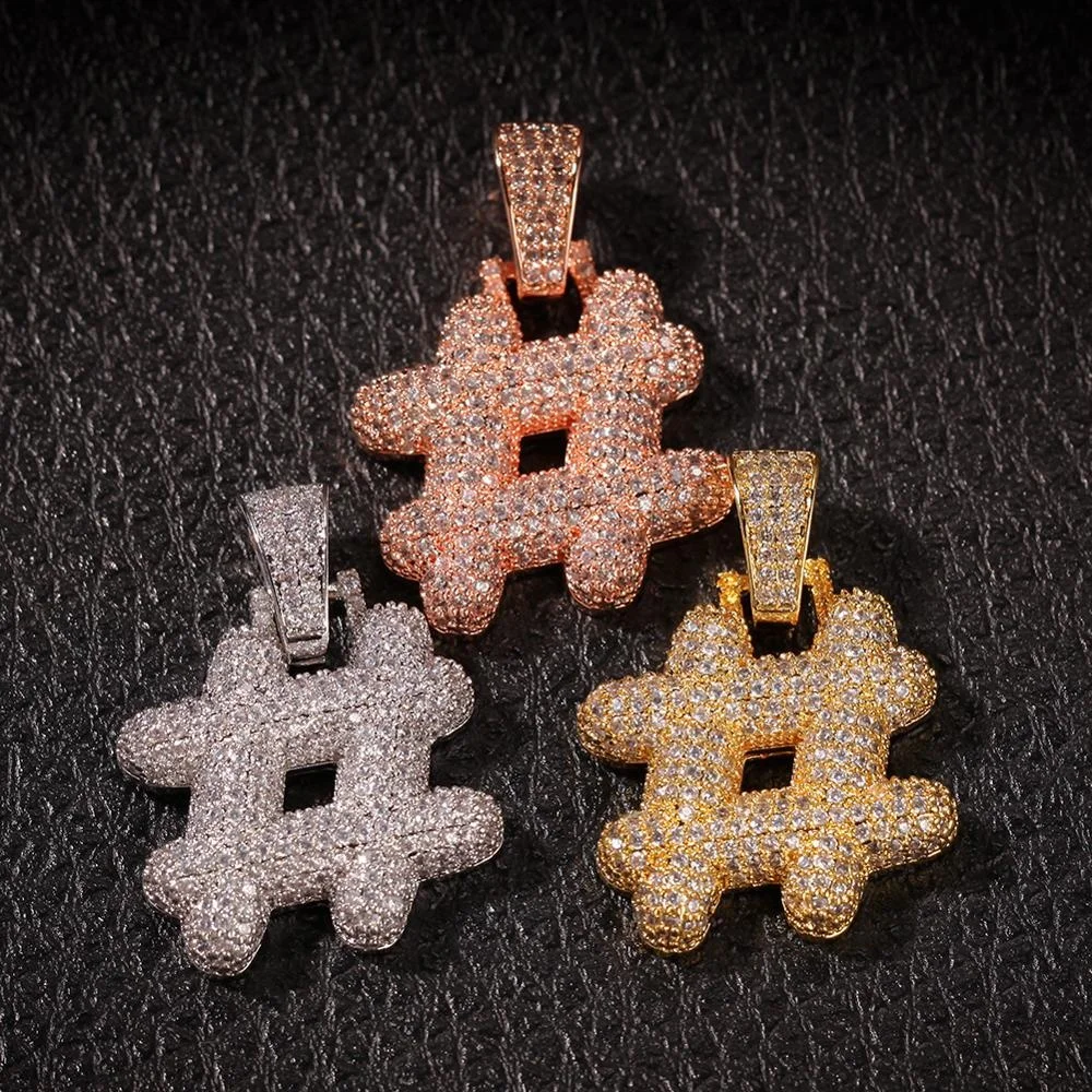 Custom Shaped Hip Hop Dollar Sign Question Mark Pendant