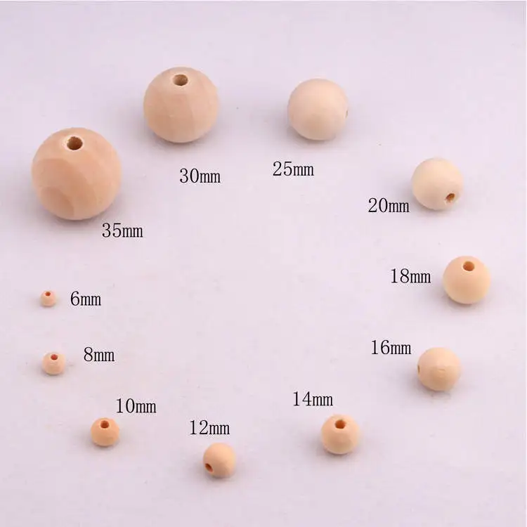 Natural Wooden rosary Beads for Making Jewellery wood bead garland with tassels DIY wooden beads for kids Boho Crafts