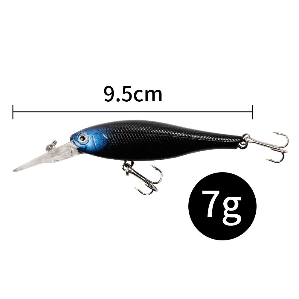 LUSHAZER Wholesale 9.5CM/7G trout tackle fishing lures hard bait minnow lures