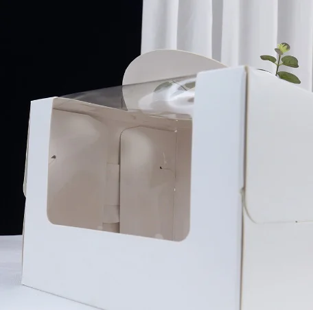 10 X 10 X 8 Custom Cake Boxes With Logo Rectangle Cake Box Supplier For Tall Cake Packaging