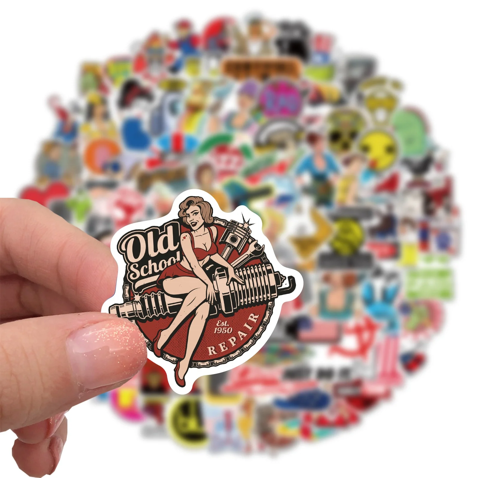  200pcs Sticker Bomb Die Cut Packs Waterproof for Car Vinyl Scooter Skate