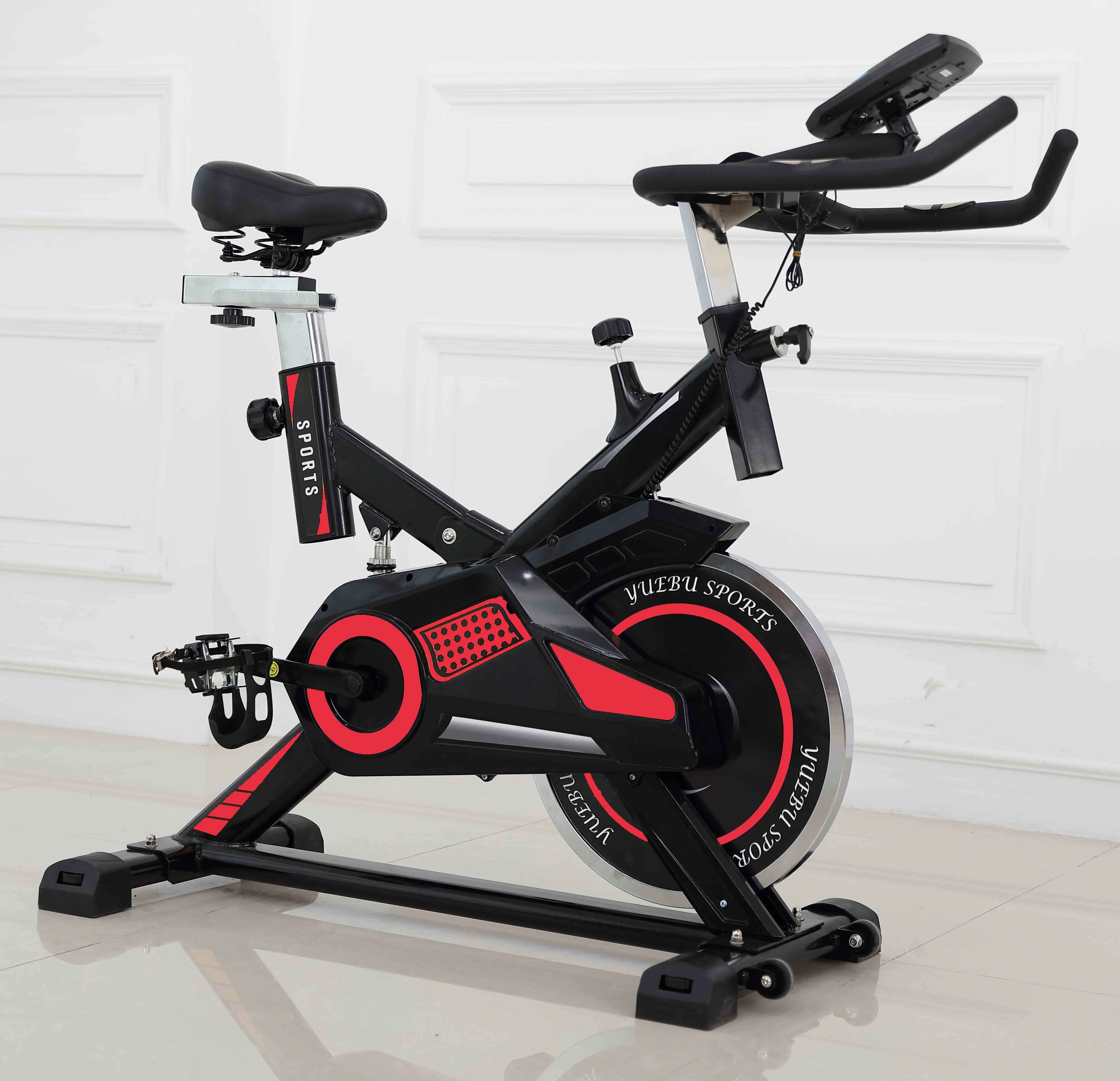 
Pro Indoor Cycling Bike Exercise Bicycle Cardio Workout Aerobic Machine Home Gym Spin Bike YB-7800-1 