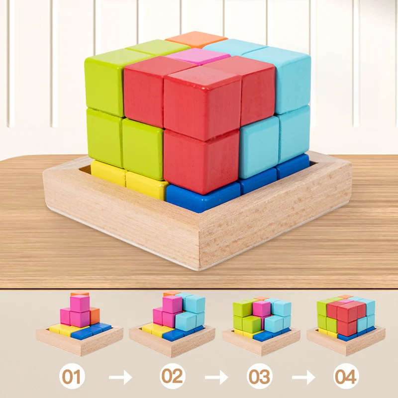 2024 New Wooden Tumbling Tower Timber Wood Stacking Toys Blocks Game Boys Girls Kids Floor Game Family With Bag Packing