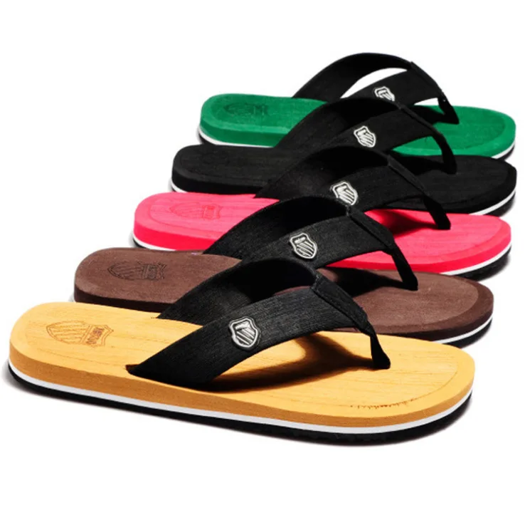 Hot Sale Wholesale Man Slipper Summer EVA Flip Flops  Anti-slip Beach Sandals  Men Slippers Shoes