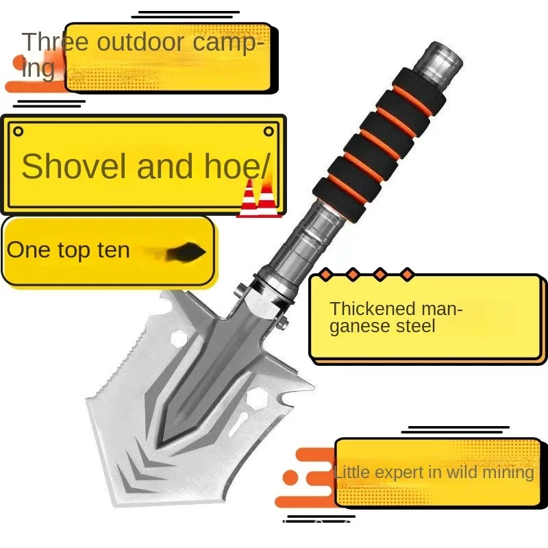Multifunctional Folding Camping Shovel Portable Outdoor Survival Shovel  for Camping