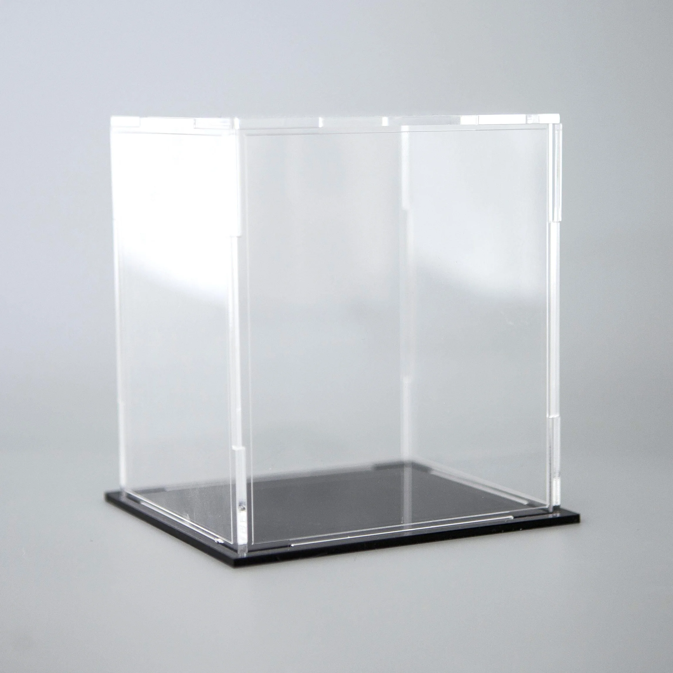 4Inch Figure Toy Acrylic Protector Black Base Lucite Marvele Funko POP Protector Anti UV Perspex Kids Collectibles Display Case