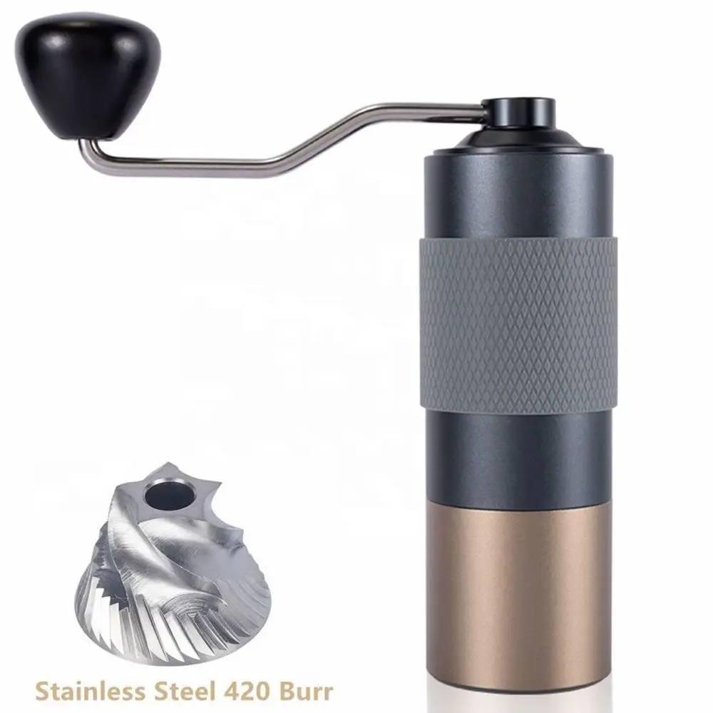 Manual Coffee Grinder Machine Large Capacity Commercial Portable Espresso Turkish Steel Burr Hand Coffee Bean Grinder Set Sale