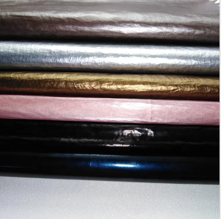 fashion 2020  high washing fastness membrane crinkle 20D 100% nylon silver foil print on fabric