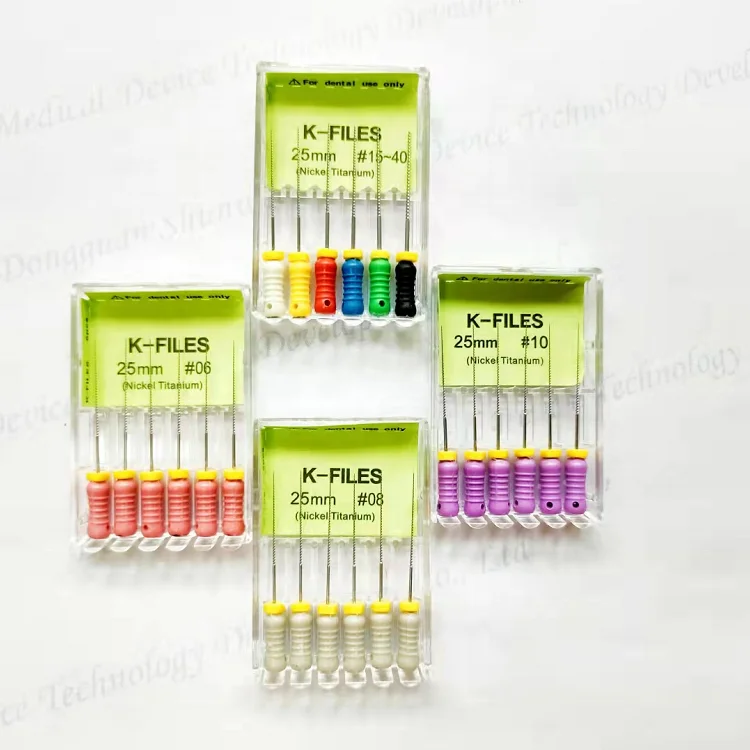Low Price Dental Instruments Root Canal Files Hyperelasticity Hand Use Nickel Titanium  K Files